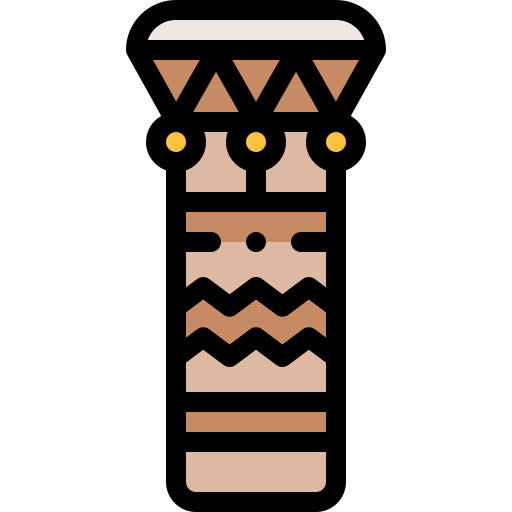 djembe Detailed Rounded Lineal color icon