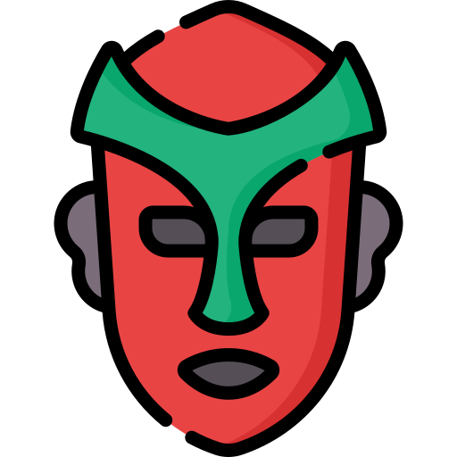 African mask Special Lineal color icon