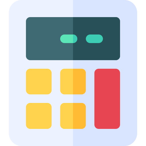 kalkulator Basic Rounded Flat ikona