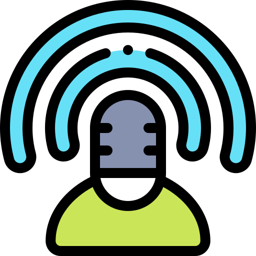 podcast Detailed Rounded Lineal color icono