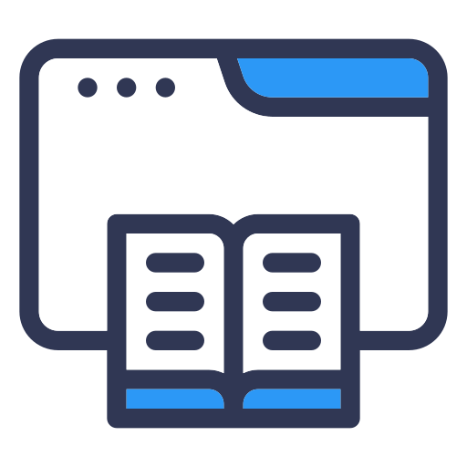Online learning Generic Blue icon