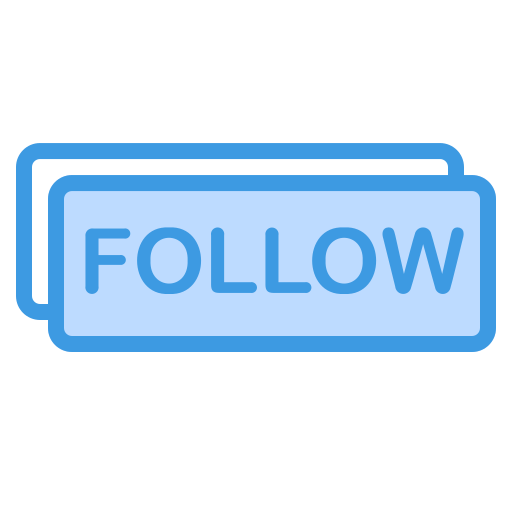 Follow Generic Blue icon