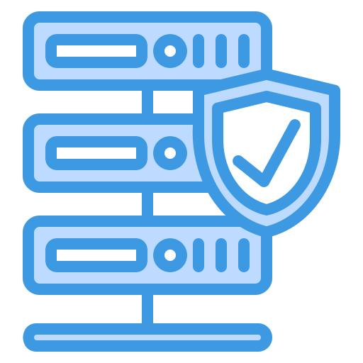 Secure data Generic Blue icon