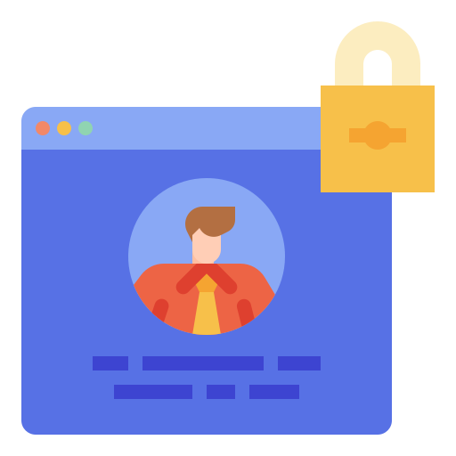 Online privacy Ultimatearm Flat icon