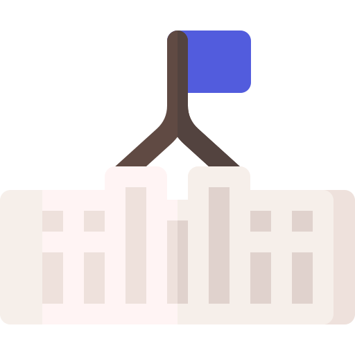 dom parlamentu Basic Rounded Flat ikona