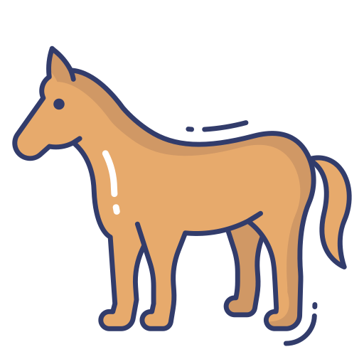 Horse Dinosoft Lineal Color icon