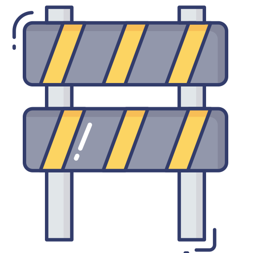 barrera de tráfico Dinosoft Lineal Color icono