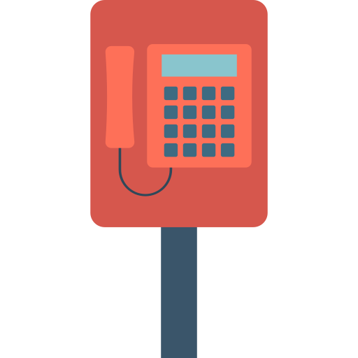 cabina telefónica Dinosoft Flat icono