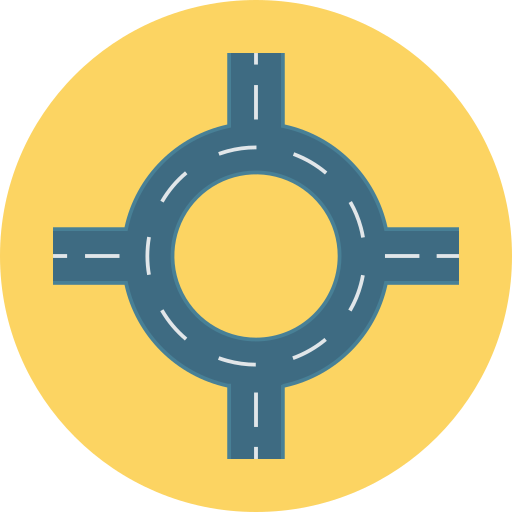 交差点 Dinosoft Circular icon
