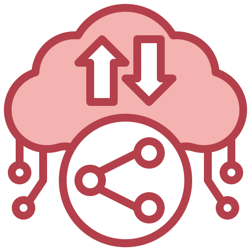 cloud computing Surang Red icon