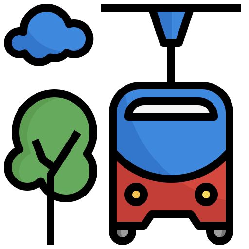 tranvía Surang Lineal Color icono