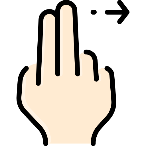 dos dedos Vitaliy Gorbachev Lineal Color icono