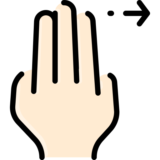 trzy palce Vitaliy Gorbachev Lineal Color ikona