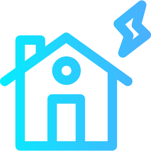 Flooded house Generic Gradient icon