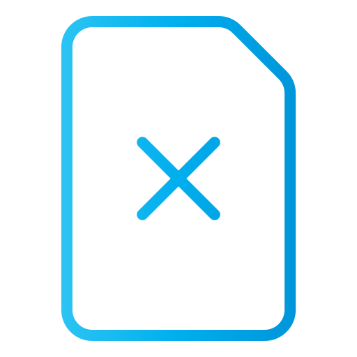 Delete file Generic Gradient icon