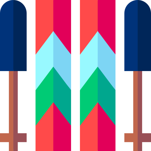 Ski Basic Straight Flat icon