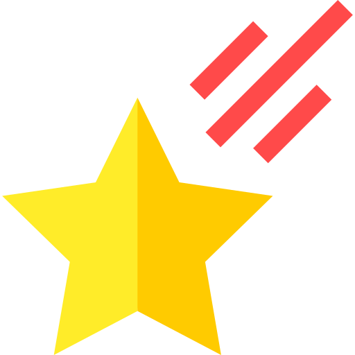 Shooting star Basic Straight Flat icon