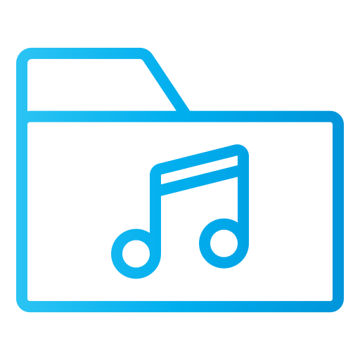 Music folder Generic Gradient icon
