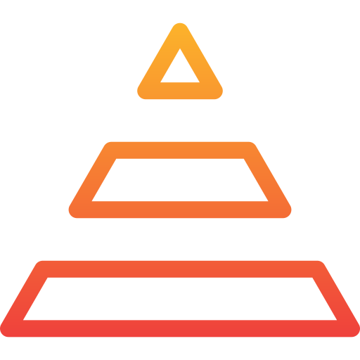 graphique pyramidal Generic Gradient Icône
