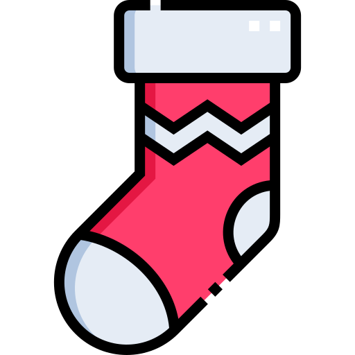 Christmas socks Detailed Straight Lineal color icon
