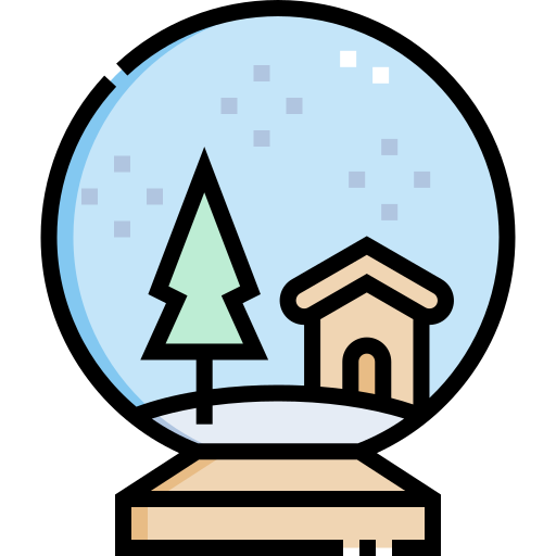 Śnieżna kula Detailed Straight Lineal color ikona
