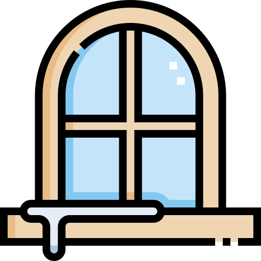 fenster Detailed Straight Lineal color icon