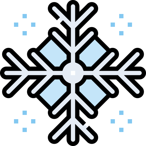 płatek śniegu Detailed Straight Lineal color ikona