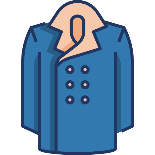 abrigo largo Generic Outline Color icono