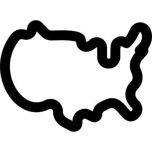 stany zjednoczone Basic Rounded Lineal ikona