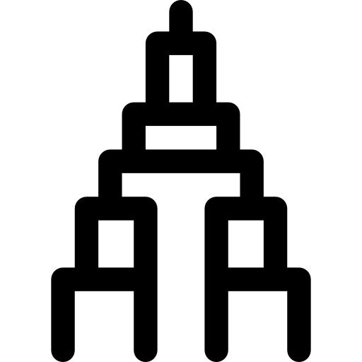 Empire state building Basic Rounded Lineal icon