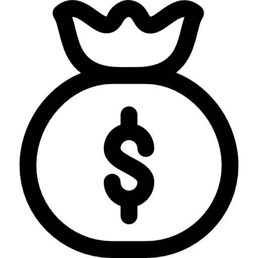 bolsa de dinero Basic Rounded Lineal icono