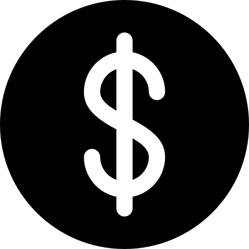 dollaro Basic Rounded Filled icona