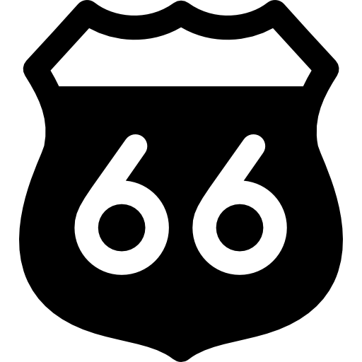 ruta 66 Basic Rounded Filled icono
