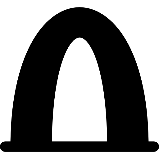 arc de la passerelle Basic Rounded Filled Icône