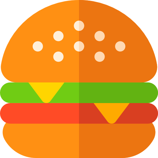 Гамбургер Basic Rounded Flat иконка