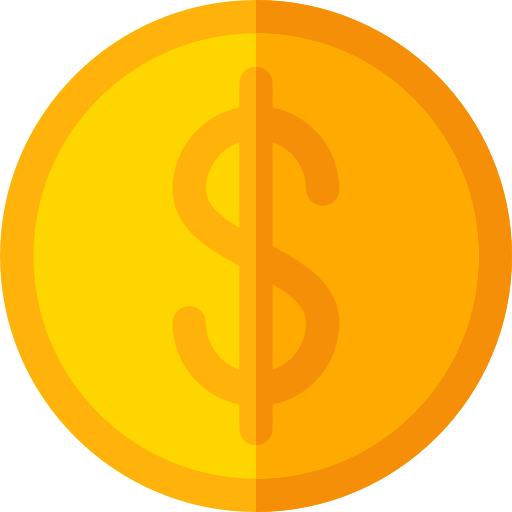 dólar Basic Rounded Flat icono