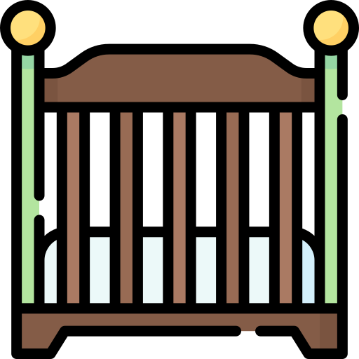 Baby crib Special Lineal color icon