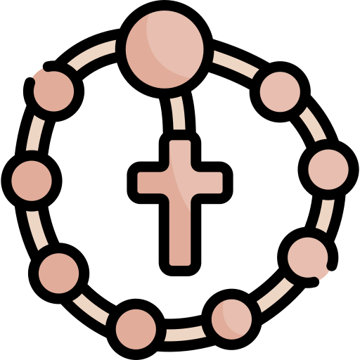 rosario Kawaii Lineal color icono