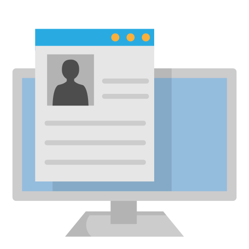Online resume Generic Flat icon