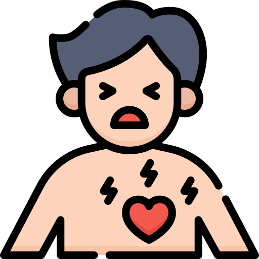 Chest pain or pressure Special Lineal color icon