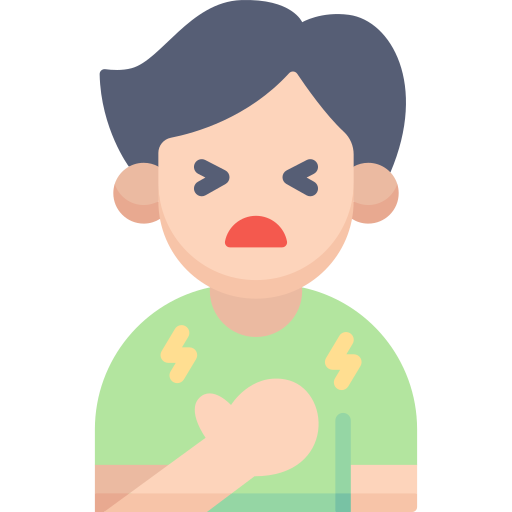 Chest pain or pressure Special Flat icon