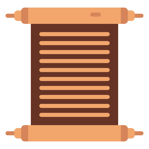 Ancient scroll Good Ware Flat icon