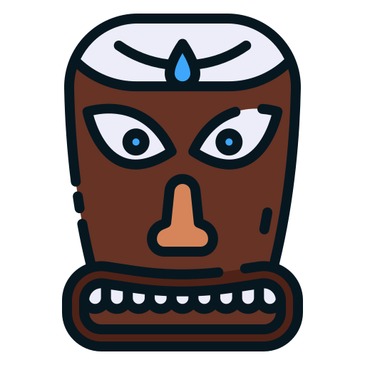 Tiki mask Good Ware Lineal Color icon