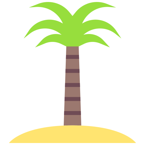 Sugar palm tree Good Ware Flat icon