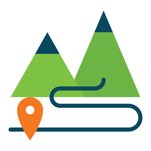 Mountain route Good Ware Flat icon