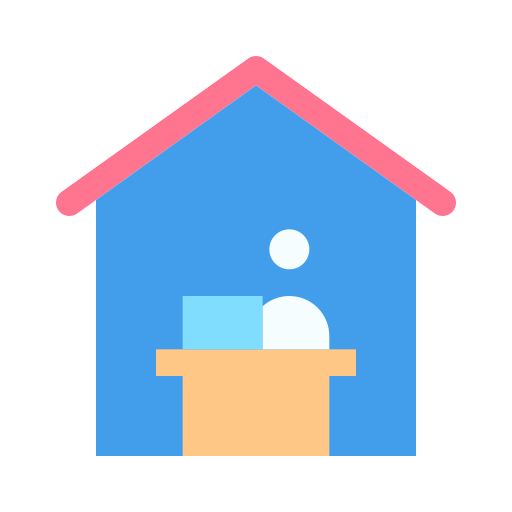 Work from home Good Ware Flat icon