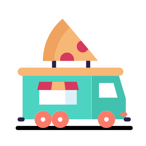 camión de pizza Good Ware Flat icono