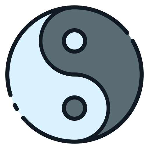 yin yang Good Ware Lineal Color ikona