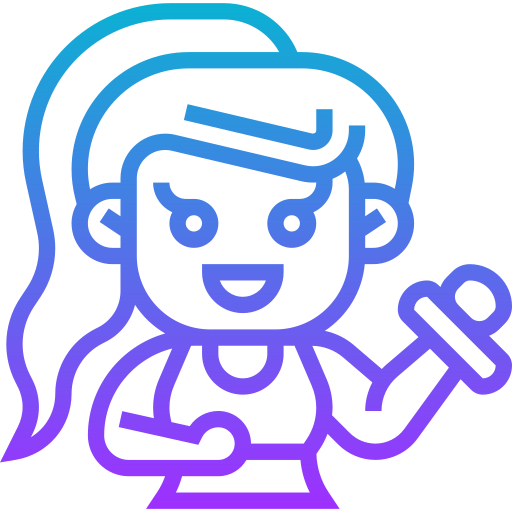 Woman Meticulous Gradient icon
