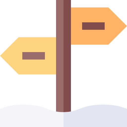 dirección Basic Straight Flat icono